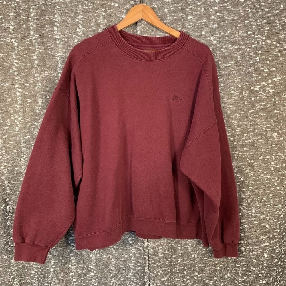 Vintage Starter Heavyweight Red‎ Crewneck Sweatshirt Size XL